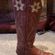 Acme Vintage  Brown tall Cowboy Western Boho Boots with Tan Flower Photo 3