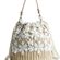 Exquisite Beach Clutch Purse Bag Bucket Bag Lace Handmade Straw Woven Sling Handbag Shoulder Crossbody Bag for Women, Beige, One Size Photo 1