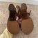 a.n.a Brown Leather And Wood Platform Heels Photo 3