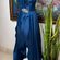 Terani Couture Navy Blue Terani Dress Photo 2