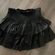 Boutique Black Leather Ruffle Skirt Photo 1