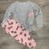 Juicy Couture NWT  2 Piece Pajama Loungewear Set Jogger Pink Gray Photo 1