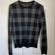 Theory Womens Gray Silk Blend Checkered Crew Neck Sweater Top Photo 3