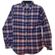 Dickies shirt womens long sleeve casual flannel Blue Lavender top button Sz XS Photo 1