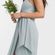 ASOS bridesmaid exclusive bandeau wrap midaxi dress with pleated detail in sage Photo