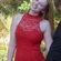 Material Girl High Neck Red Dress Photo 2