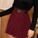 SheIn Burgundy Skirt  Photo 2