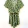 Princess Polly Womens Size 4 Ragnar front tie floral green romper Photo 2