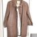 Kate Spade NY Lambskin Leather Jacket 3/4” Sleeve Mauve Brown Size 12 NEW Photo 1