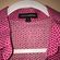 Express Design Studio Pink White & Black Pattern Button Up Shirt Photo 6