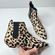 Anthropologie Linea Paolo Anthro Leopard Printed Calf Hair Point Toe Ankle Booties Size 5 Boho.   Photo 2