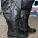 Black Faux Leather Riding Boots Photo 2