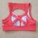 Zella Red Cross Back Sports Bra with White Piping Photo 3
