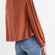 Madewell Sandwashed Gathered-Sleeve Top Rusty Torch S Orange Red Fall Relaxed Photo 2