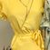 Vestique Yellow Wrap Dress Photo 3