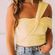 These Three Boutique Yellow One-shoulder Crop Photo 3