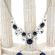 fashion circle crystal silver blue necklace earrings set  Photo 4