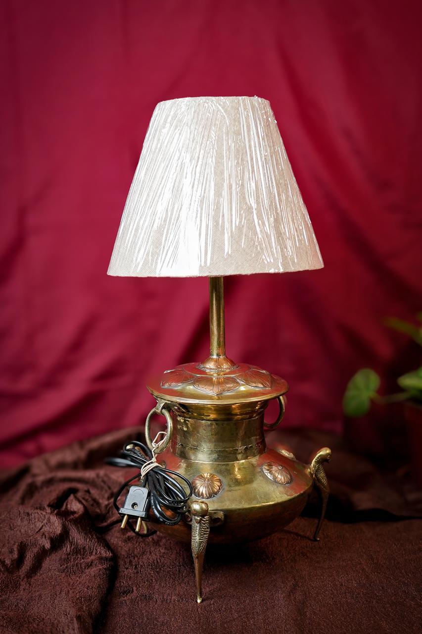 Antique Brass Chari with Lamp
