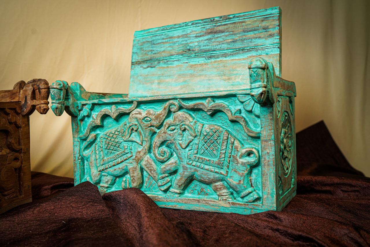 Wooden Elephant Box