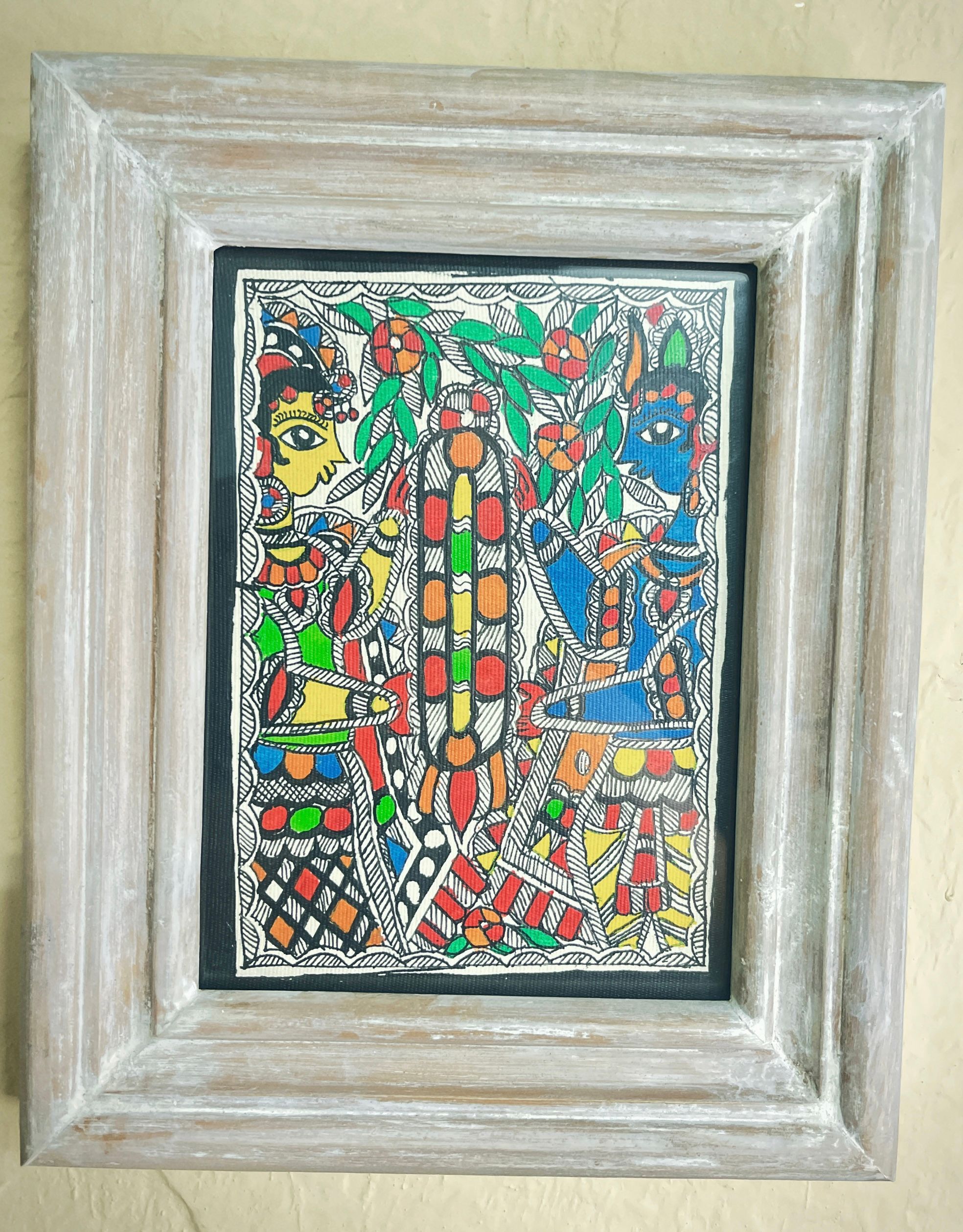 Madhubani Wooden Frame Painting 