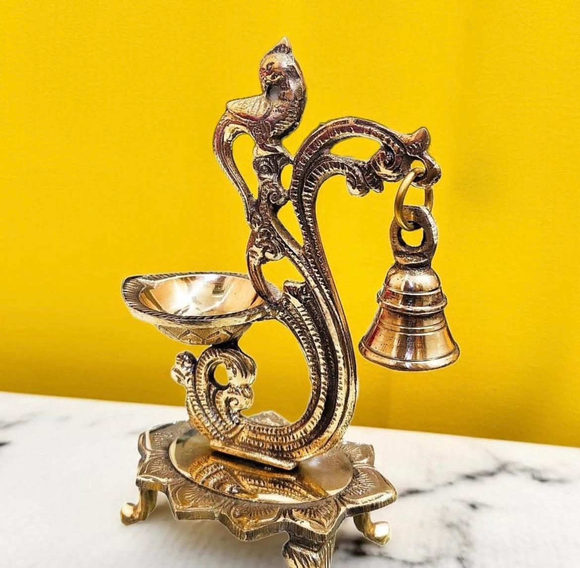 Brass Peacock Lamp(diya) 