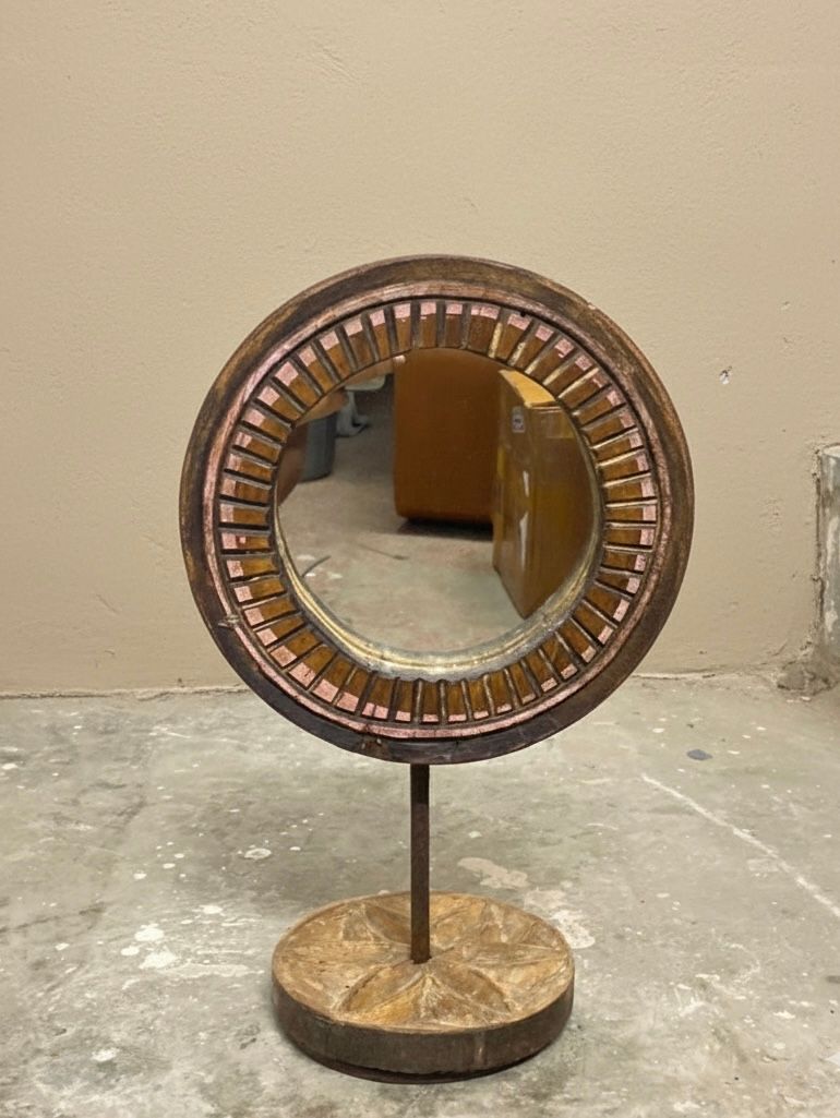 Wooden Table Mirror 