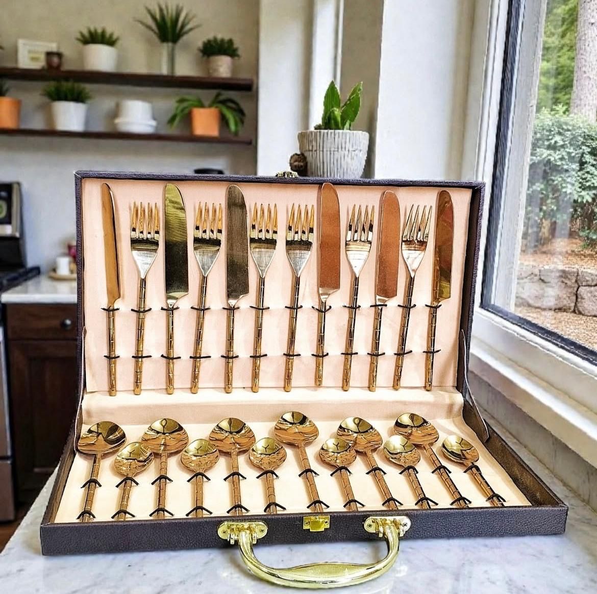 Brass Royal Cutlery Set 