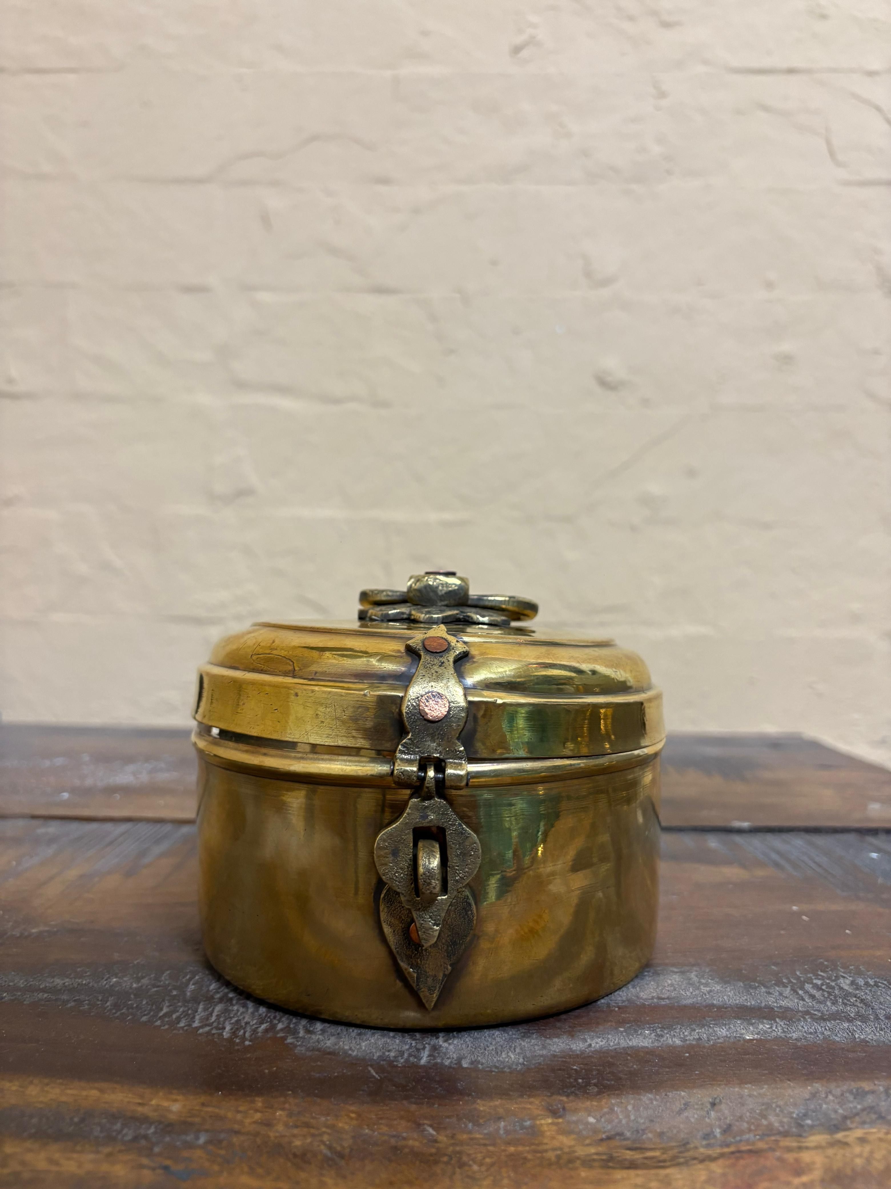 Antique Brass Box (Dabba)