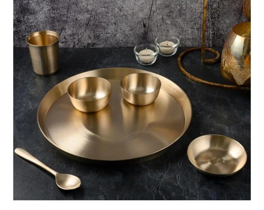 Kansa Thali Set(Matte finish)