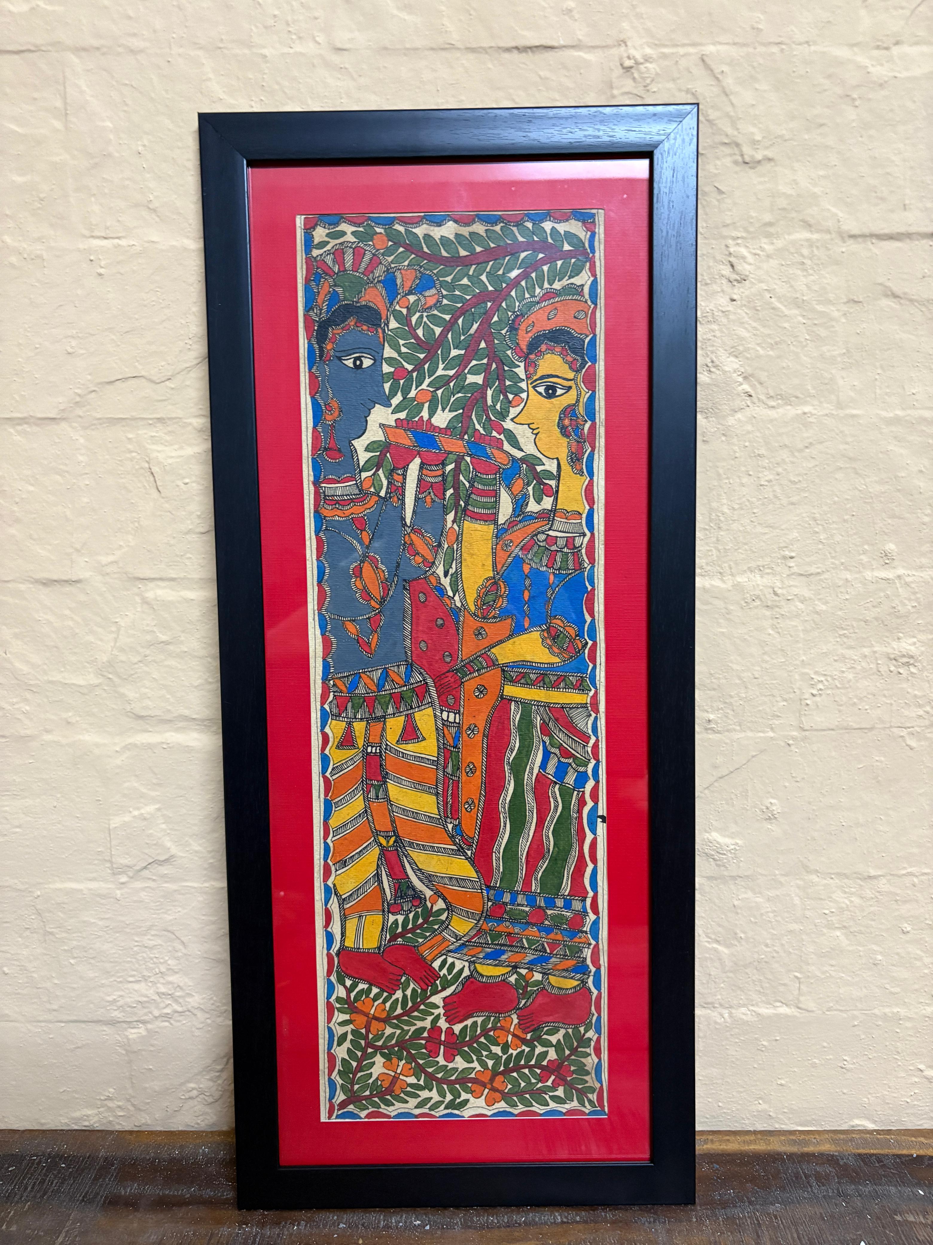 Vintage Folklore Painting (Man & Woman)