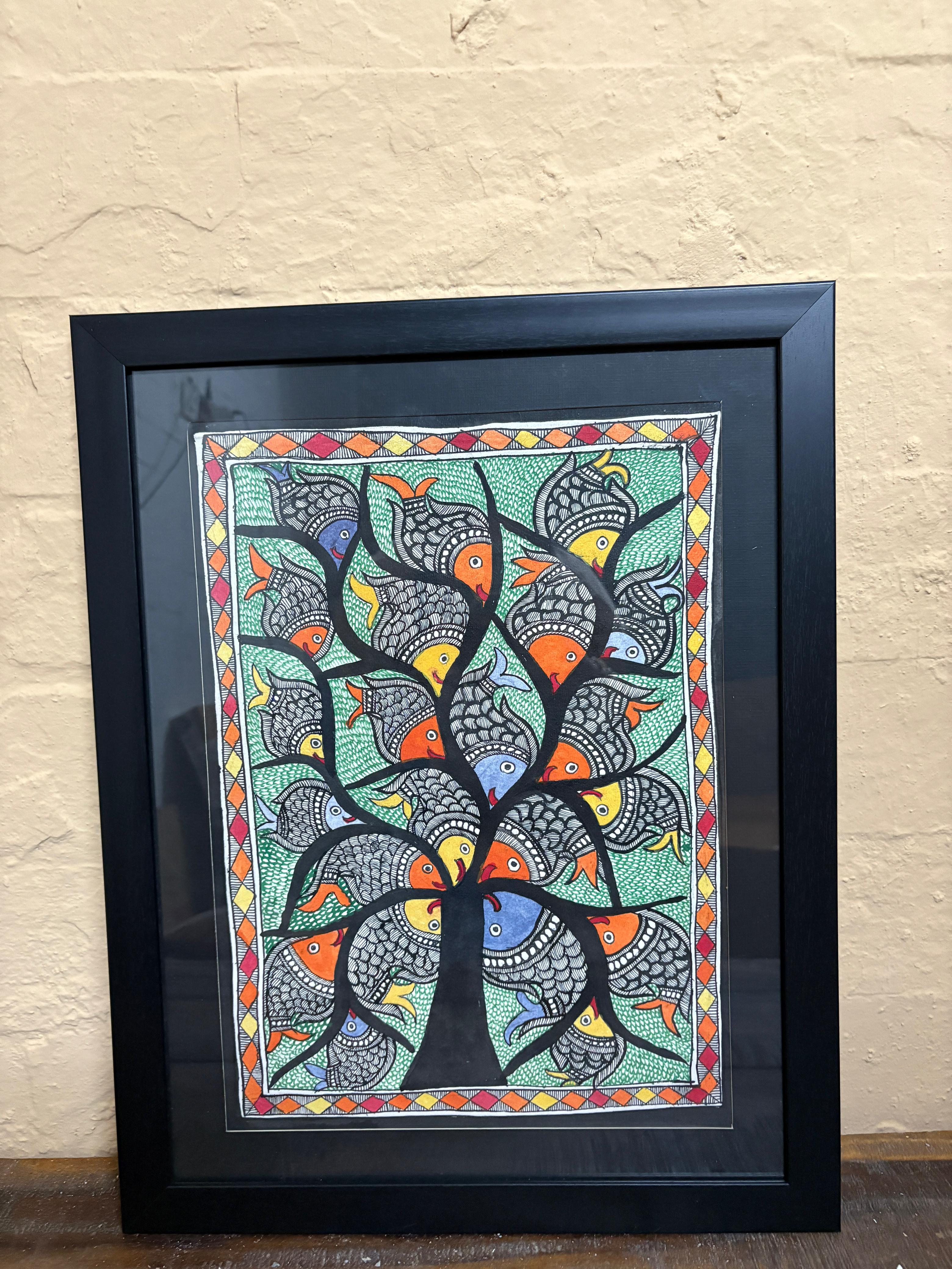 Antique Madhubani Art (Tree of Life)