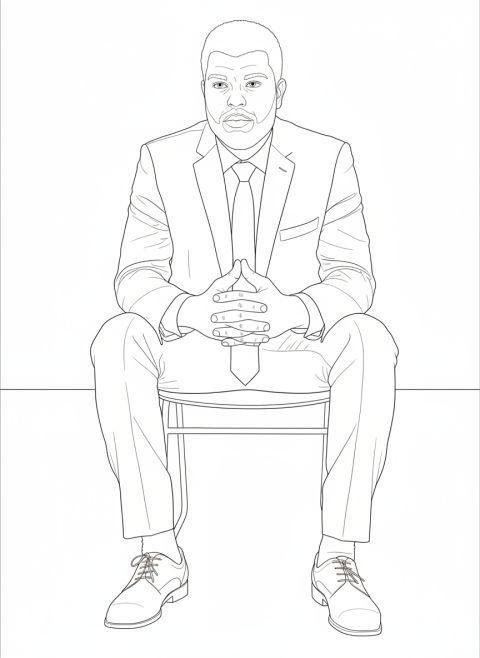 AI coloring book image generator simple outline style