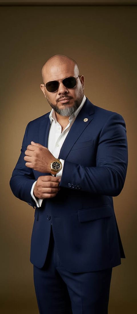 Man in Suit Studio Portrait Cinematic Luxury