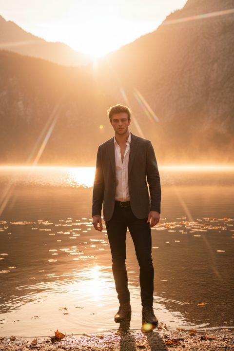 Cinematic Golden Hour Lake Image Edit