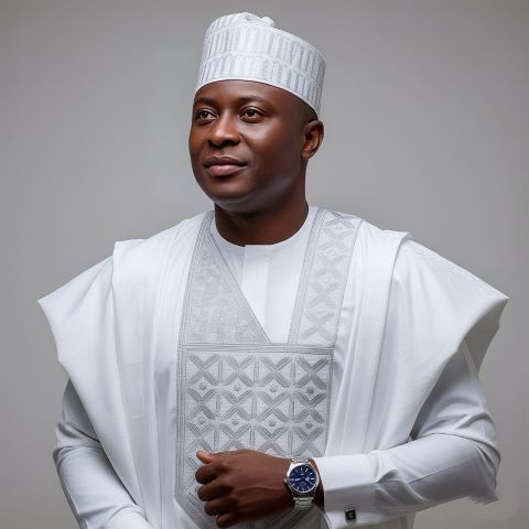 Hyperrealistic 8K Studio Portrait Nigerian Agbada Elegant Man