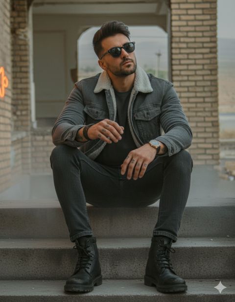 Cinematic urban rebel editorial image edit