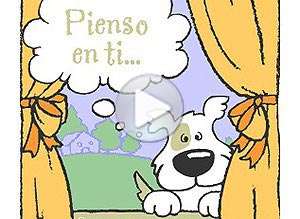  Tarjeta animada de Hola, Pienso en ti. 