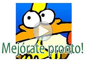  Tarjeta animada de Animo, Mej�rate pronto!. 