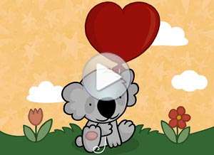  Tarjeta animada de Aniversarios, Te mando mucho amor en nuestro d�a. 