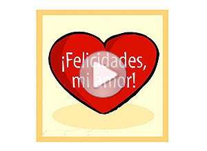  Tarjeta animada de Amor, Felicidades, mi amor!. 