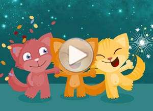  Tarjeta animada de A&ntilde;o Nuevo, Para mis amigos. 