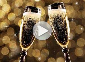  Tarjeta animada de A&ntilde;o Nuevo, Brindis. 