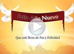  Tarjeta animada de Navidad, Un a�o de paz y felicidad. 