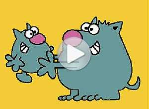  Tarjeta animada de D&iacute;a del Padre, Padres. 