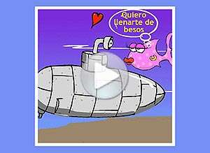  Tarjeta animada de Te mando un beso, Quiero llenarte de besos. 