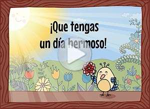  Tarjeta animada de Hola, Alegr�a en el coraz�n. 