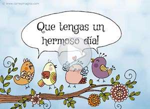  Tarjeta animada de Hola, Que tengas un hermoso d�a. 