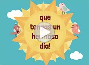  Tarjeta animada de Hola, Que tengas un hermoso d�a!. 