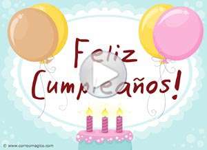  Tarjeta animada de Cumplea&ntilde;os, La alegr�a de hoy. 