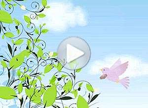  Tarjeta animada de Cumplea&ntilde;os, Que el cielo derrame bendiciones.... 